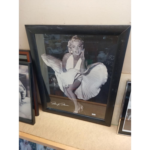 190 - A quantity of Marilyn Monroe framed and glazed pictures COLLECT ONLY