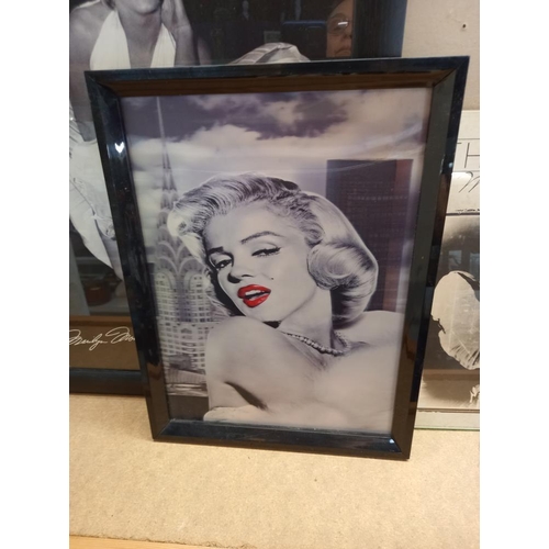 190 - A quantity of Marilyn Monroe framed and glazed pictures COLLECT ONLY