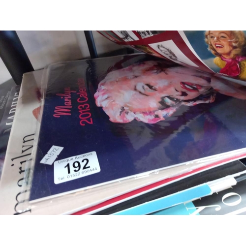 192 - A quantity of unused Marilyn Monroe calendars some are 12 months, 16 months and 18 months COLLECT ON... 