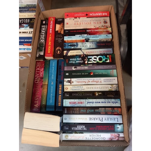 197 - A good lot of paperback novels 2 boxes COLLECT ONLY