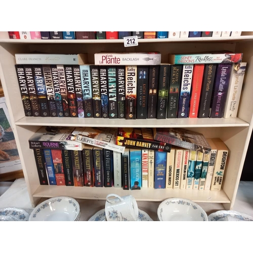 212 - 3 shelves of good paperback novels