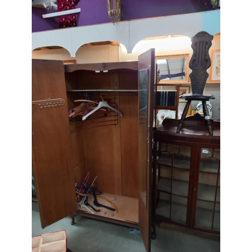 236 - A 1930's oak wardrobe, COLLECT ONLY.