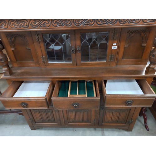 241 - A 1930's oak buffet, COLLECT ONLY