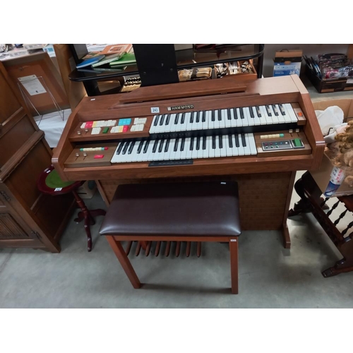 243 - A Hammond electric organ with stool COLLECT ONLY