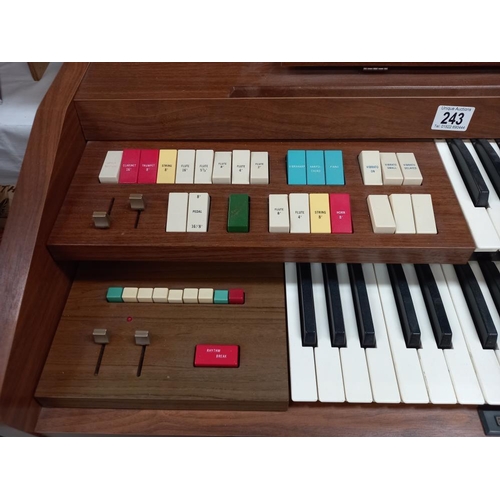 243 - A Hammond electric organ with stool COLLECT ONLY