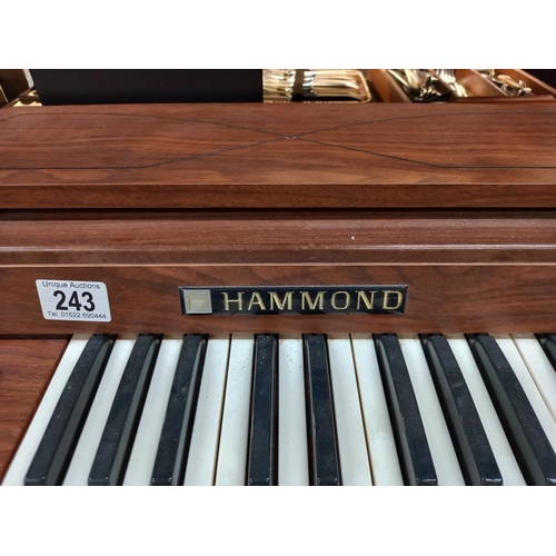 243 - A Hammond electric organ with stool COLLECT ONLY