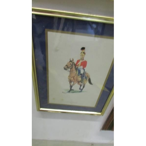 613 - A set of four framed and glazed military uniform prints, COLLECT ONLY.