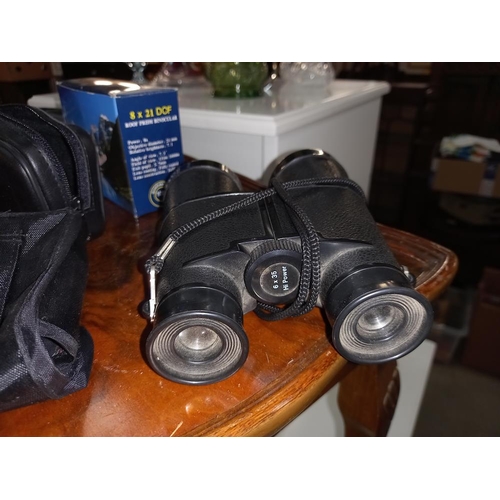 268 - 4 small binoculars, 3 with cases