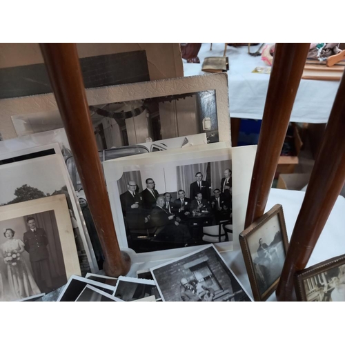 270 - A quantity of old black and white photos, some of which have postcard backs