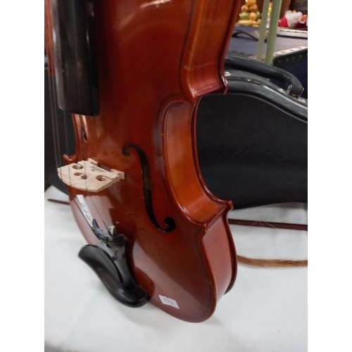 272 - A violin in hard case, Chinese copy of a Stradivarius COLLECT ONLY