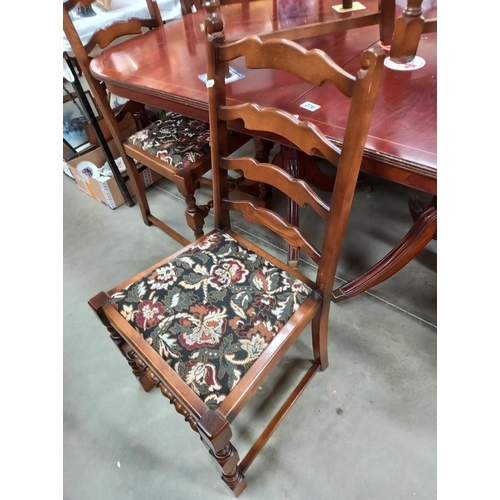 275 - A set of 6 oak country style ladderback chairs COLLECT ONLY