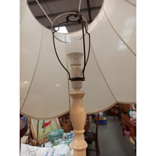 289 - A vintage painted floor standing lamp standard