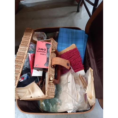 306 - 2 suitcases of sewing and tapestry items COLLECT ONLY