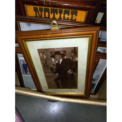 317 - A quantity of framed prints of tombstone Arizona etc and flags