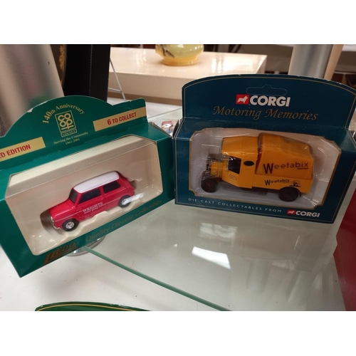 321 - A selection of boxed diecast including universal hobbies Land rover etc includes boxed Royal Crest t... 