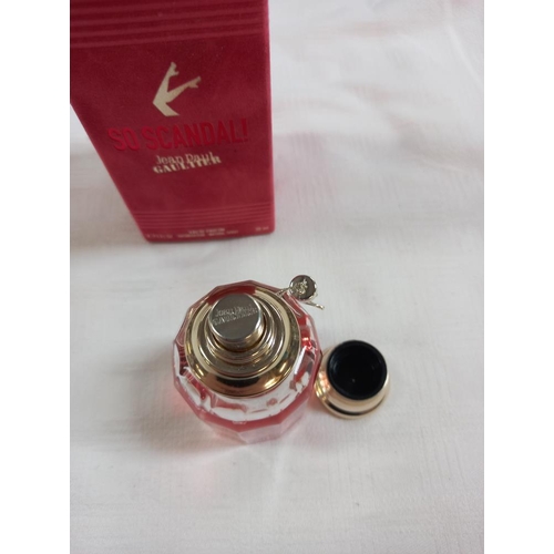 339 - A partially used bottle of Scandal by Jean Paul Gaultier in box (approximately 3/4 full)