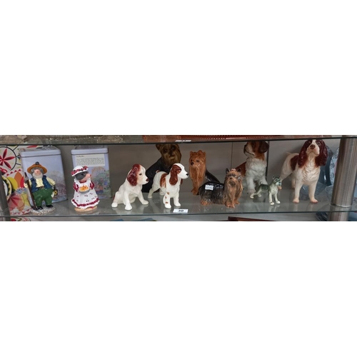 30 - A selection of dog ornaments etc. including Regency Fine Art, Tales of Honeysuckle Hill