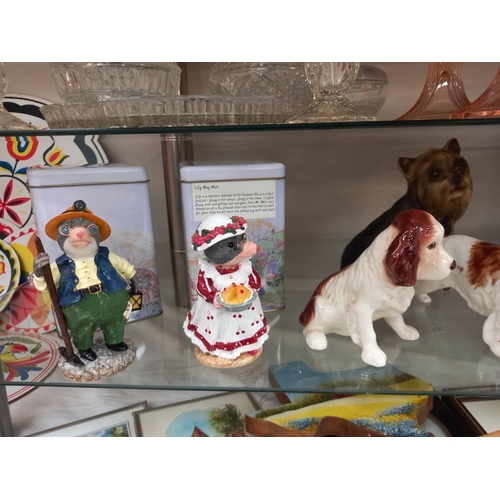 30 - A selection of dog ornaments etc. including Regency Fine Art, Tales of Honeysuckle Hill