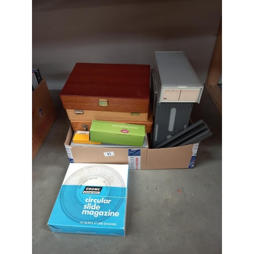 41 - A quantity of slide projector boxes COLLECT ONLY