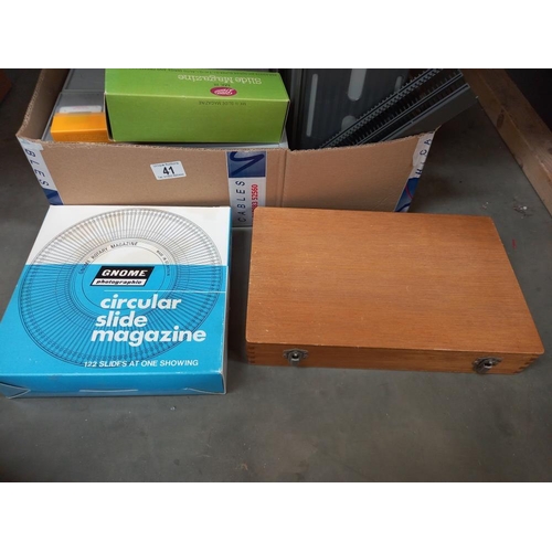 41 - A quantity of slide projector boxes COLLECT ONLY