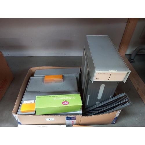 41 - A quantity of slide projector boxes COLLECT ONLY