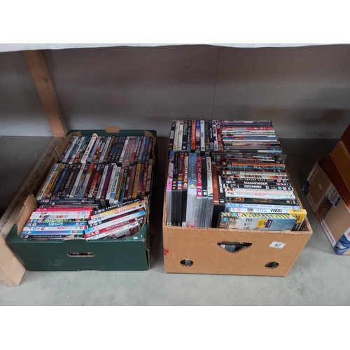 42 - 2 boxes of DVD's COLLECT ONLY