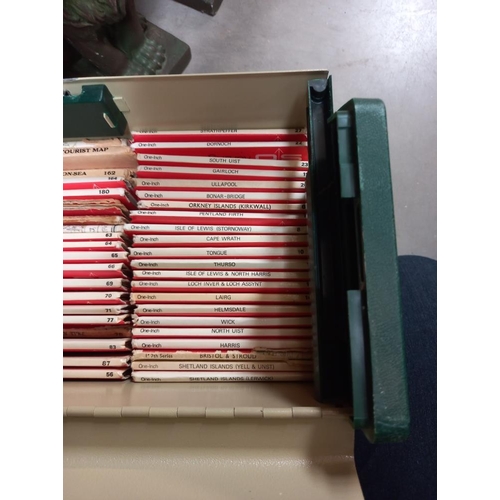 44 - A box of ordnance survey one inch maps