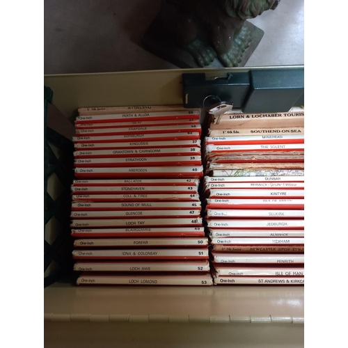 44 - A box of ordnance survey one inch maps