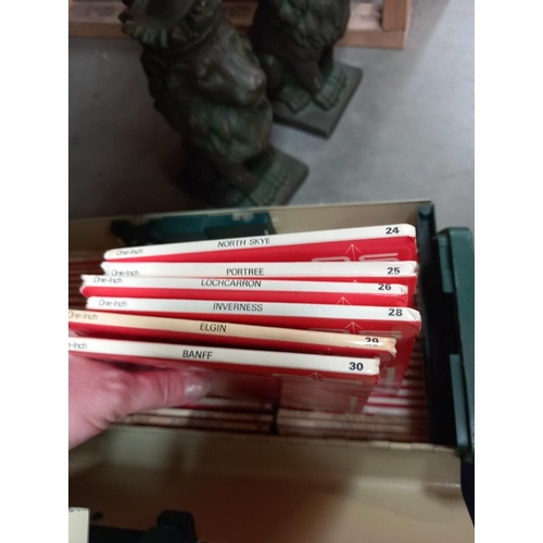 44 - A box of ordnance survey one inch maps