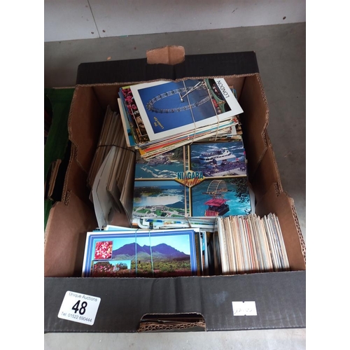 48 - 2 boxes of mainly modern postcards