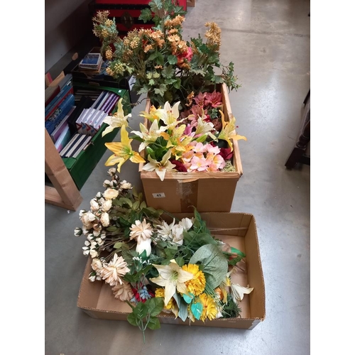 49 - A quantity of artificial flowers COLLECT ONLY