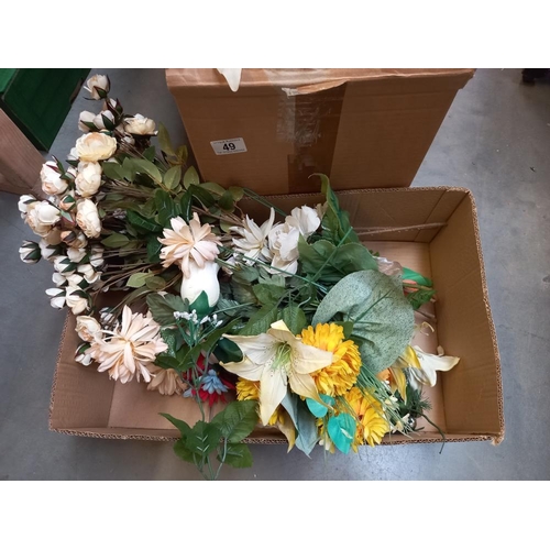 49 - A quantity of artificial flowers COLLECT ONLY