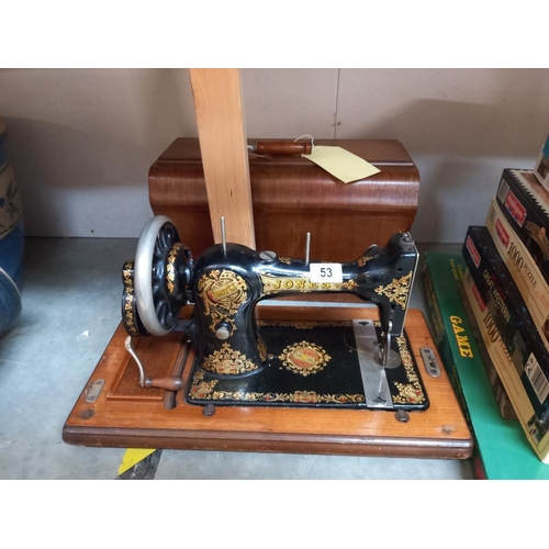 53 - A vintage Jones sewing machine COLLECT ONLY