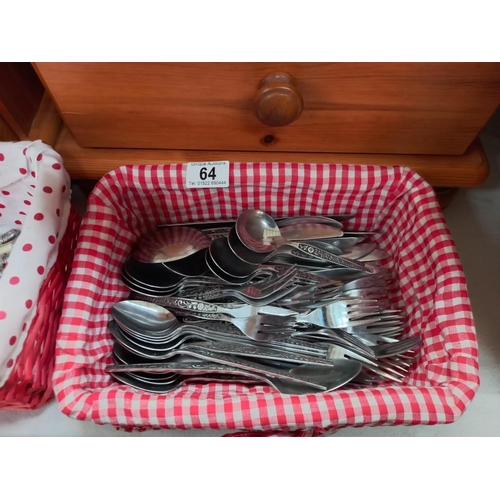 64 - 2 trays of cutlery