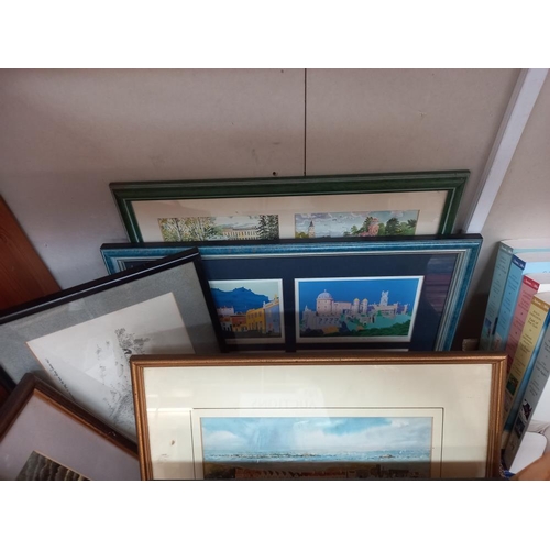 65 - A quantity of framed & glazed pictures COLLECT ONLY