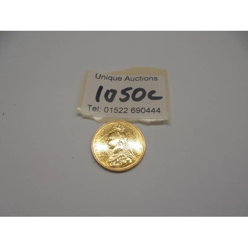 1050C - A Victorian 1889 gold sovereign,