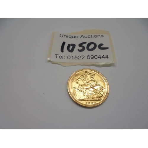 1050C - A Victorian 1889 gold sovereign,