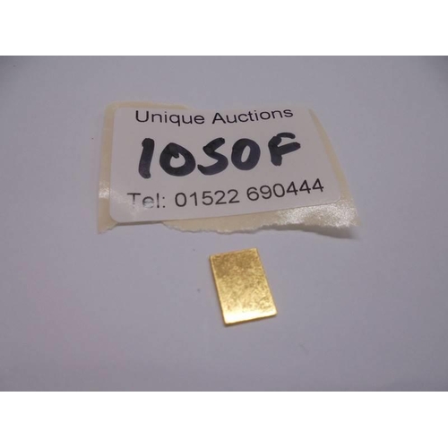 1050F - A 1 gram 24ct fine gold bar.