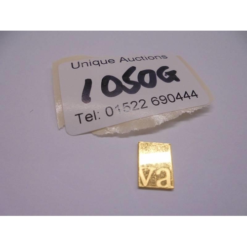 1050G - A 1 gram 24ct fine gold bar.