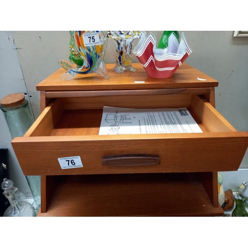 76 - A lovely vintage Chippy teak telephone seat  the seat retracts when you do not need to use it, it al... 