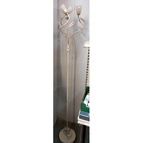 87 - An ornate metal floor standing standard lamp COLLECT ONLY