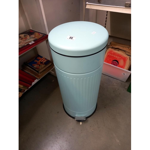 88 - A 72cm tall sky blue pedal bin COLLECT ONLY