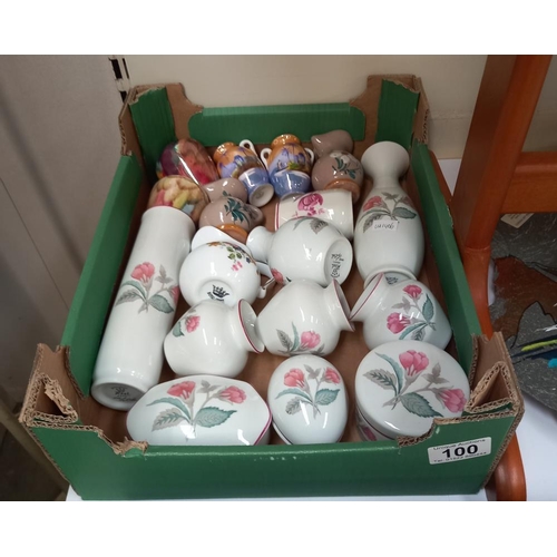 100 - A quantity of various porcelain vases and trinket boxes COLLECT ONLY