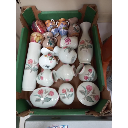 100 - A quantity of various porcelain vases and trinket boxes COLLECT ONLY