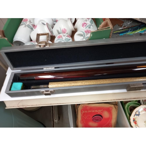 101 - A cased snooker cue COLLECT ONLY