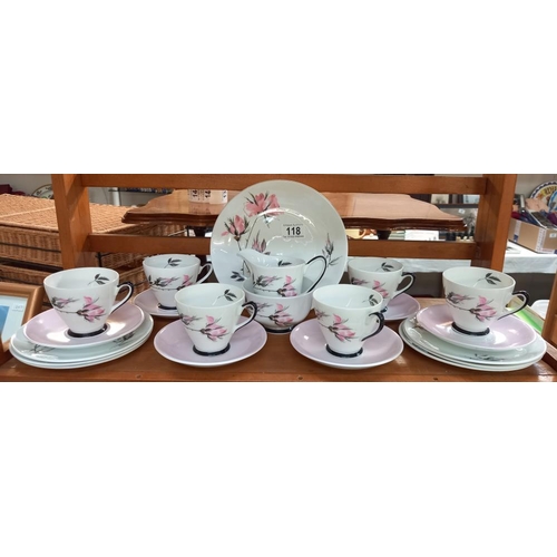 118 - A 21 piece Windsor bone china tea set COLLECT ONLY