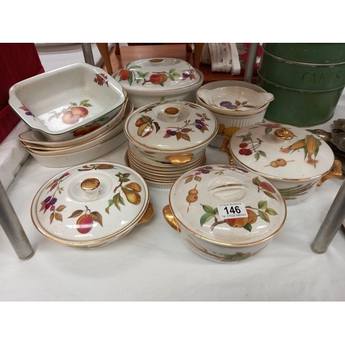 146 - A large lot of Royal Worcester 'Evesham' dinner ware COLLECT ONLY