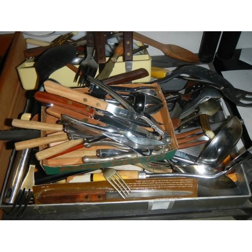 430 - Two trays of assorted good clean cutlery. COLLECT ONLY.