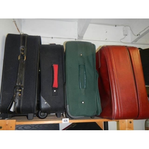 436 - Four good clean suitcases, COLLECT ONLY.