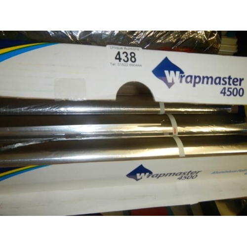 438 - A Wrapmaster 4500 machine with box of 3 new rolls.